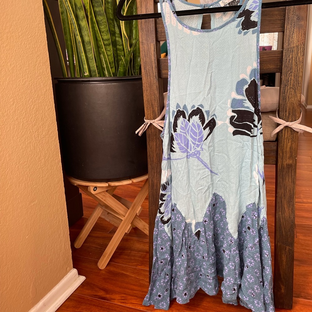 Free People blue floral dress size XS